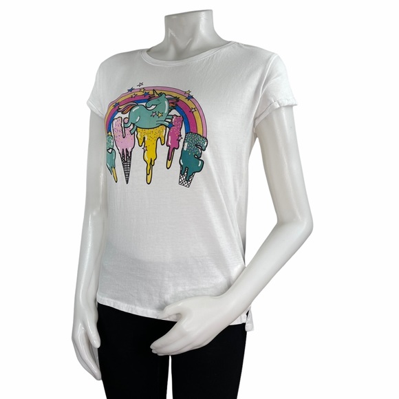 🦄YFL Reserved Unicorn "Cutie" Shirt Sleeve Casual Graphic Tee🦄 - Picture 2 of 7